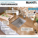 16 in. x 18 in. Single Bowl Undermount 16-Gauge Stainless Steel Bar Prep Kitchen Sink