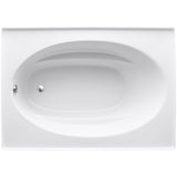 Windward 5 ft. Reversible Drain Bathtub with Four-Sided Integral Flange in White - Super Arbor
