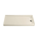 Groove 60 in. x 32 in. Single Threshold Shower Base with Right-Hand Drain in White - Super Arbor