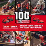 CRAFTSMAN V20 12-Piece Cordless-Amp 20-Volt Max Variable Speed Oscillating Multi-Tool Kit
