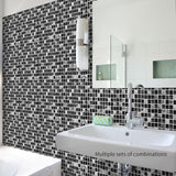 UKAP 10Pcs Mosaic Pattern Waterproof Wall Tile Stickers Peel and Stick Tile Kitchen Backsplash Wallpaper Sticker 15x15cm/20x20cm