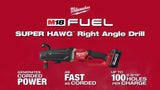Milwaukee M18 FUEL GEN 2 SUPER HAWG 18V Brushless 1/2 in. Right Angle Drill Kit (XC6.0 Batteries)