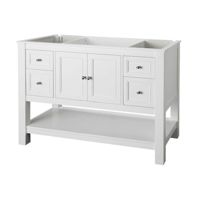 Gazette 48 in. W Bath Vanity Cabinet Only in White - Super Arbor