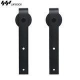 5 ft./60 in. Frosted Black Sliding Barn Door Hardware Track Kit for Single with Non-Routed Floor Guide - Super Arbor
