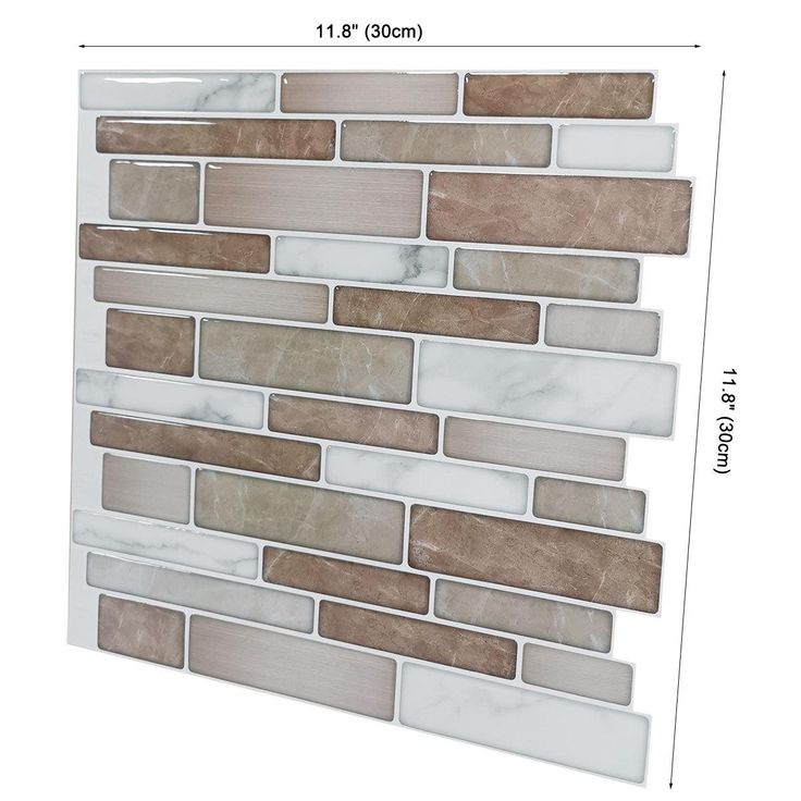 Art3d Iced Coffee 12 in. x 12 in. Peel and Stick Wall Tile Backsplash (10-Pack)