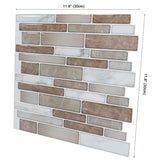 Art3d Iced Coffee 12 in. x 12 in. Peel and Stick Wall Tile Backsplash (10-Pack)