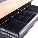 46 in. 1-Drawer Tool Chest Cabinet, Mobile Workbench Station with Pegboard in Black - Super Arbor