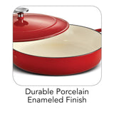Gourmet 4 Qt. Cast Iron Braising Pan