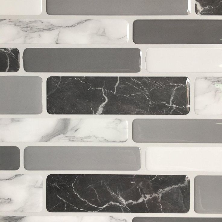Art3d Gray Marble 12 in. x 12 in. Peel and Stick Wall Tile Backsplash (6-Pack)
