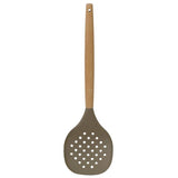 Karina High-Heat Resistance in Grey with Easy Grip Beech Handle Non-Stick Safe Silicone Skimmer