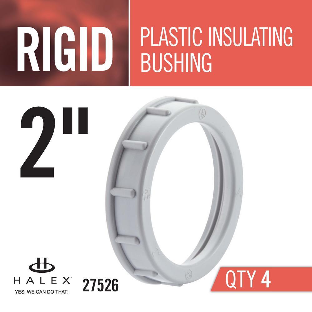 2 in. Rigid Plastic Insulated Bushing (4-Pack) - Super Arbor