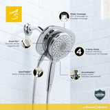 Spectra 4-spray 9.5 in. Dual Shower Head and Handheld Shower Head in Chrome