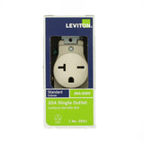 20 Amp Commercial Grade Double-Pole Single Outlet, Light Almond - Super Arbor