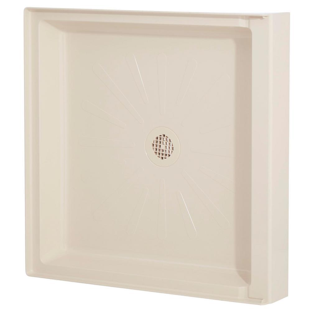 Durabase 32 in. x 32 in. Single Threshold Shower Floor in Bone - Super Arbor