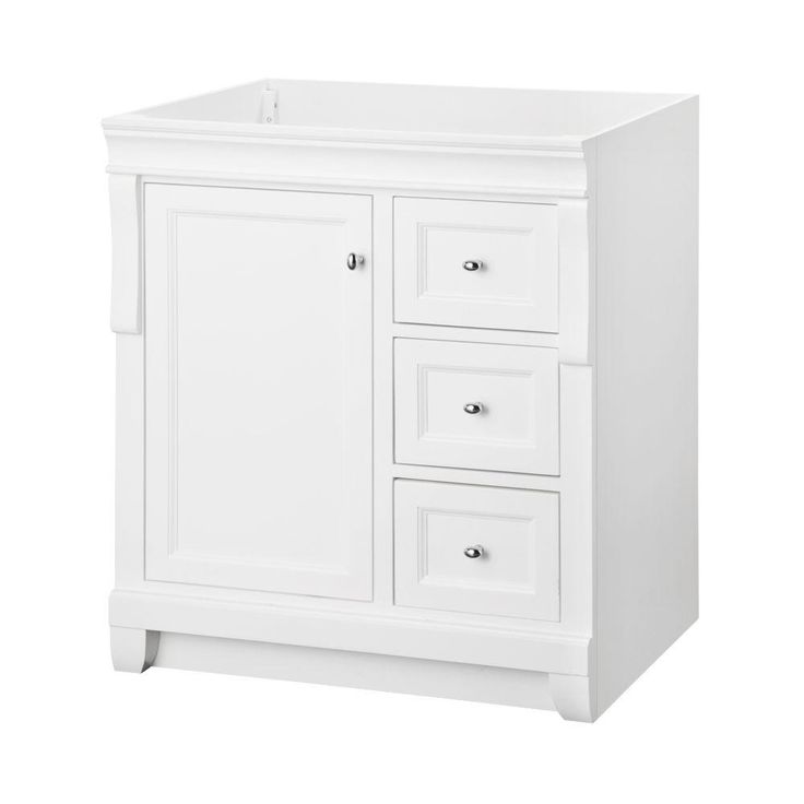Naples 30 in. W x 21.75 in. D Bath Vanity Cabinet in White