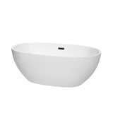 Juno 5.3 ft. Acrylic Flatbottom Non-Whirlpool Bathtub in White with Polished Chrome Trim - Super Arbor