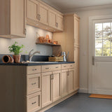 Easthaven Shaker Assembled 23.64 in. x 30 in. x 23.64 in. Frameless Corner Wall Cabinet in Unfinished Beech - Super Arbor