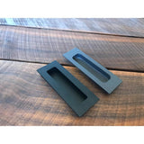Black Barn Door Hardware Flush Finger Pull - Super Arbor