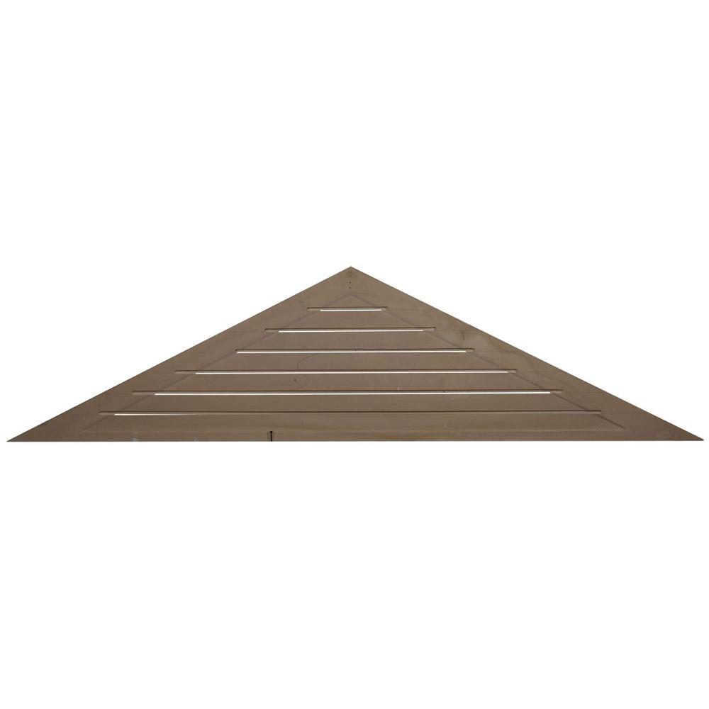 72 in. x 18 in. Triangle Primed Polyurethane Paintable Gable Louver Vent - Super Arbor