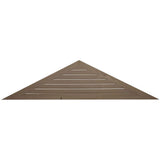 72 in. x 18 in. Triangle Primed Polyurethane Paintable Gable Louver Vent - Super Arbor
