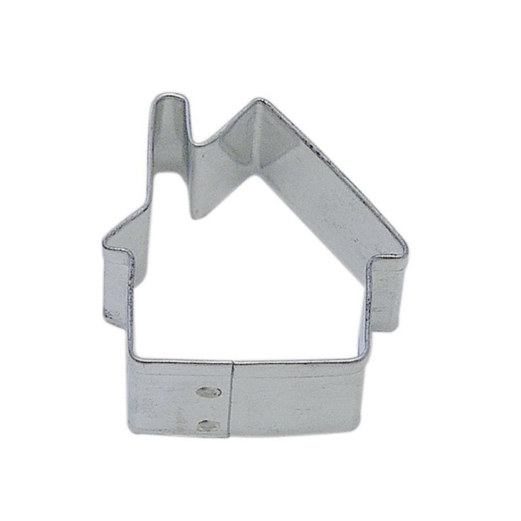 12-Piece Mini Gingerbread House Tinplate Steel Cookie Cutter & Recipe