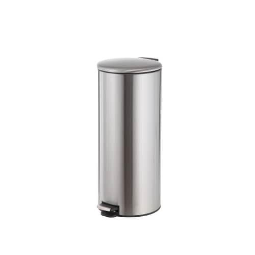 Style Selections 30-Liter Stainless Steel Steel Commercial Trash Can with Lid