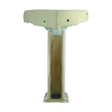 Portsmouth 22 in. Corner Pedestal Combo Bathroom Sink in White with Overflow