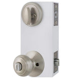 Hartford Satin Nickel Entry Knob and Single Cylinder Deadbolt Combo Pack - Super Arbor