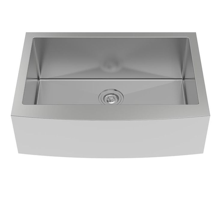 Farmhouse Apron Front Stainless Steel 33 in. Single Bowl Kitchen Sink Kit in Satin