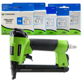 Pneumatic-7 Piece-Heavy Duty Standard Staple Gun/Staple Kit-1/4 in.,5/16 in.,3/8 in.,1/2 in. and 9/16 in. Staples Incl. - Super Arbor