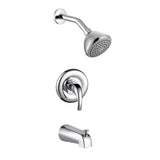 6-7/8 in. Brass 1-Spray Patterns Wall Mount Shower Head in Brushed Nickel - Super Arbor