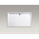 Groove 60 in. x 36 in. Acrylic Shower Base in White - Super Arbor