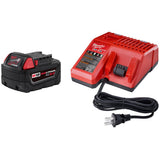 M18 18-Volt Lithium-Ion Cordless Hackzall Reciprocating Saw W/ M18 Starter Kit W/ (1) 5.0Ah Battery and Charger