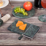 Natural Green Marble Stone 5 in. L x 8 in. W Cheese Slicer, Butter Cutter with Replacement Wire