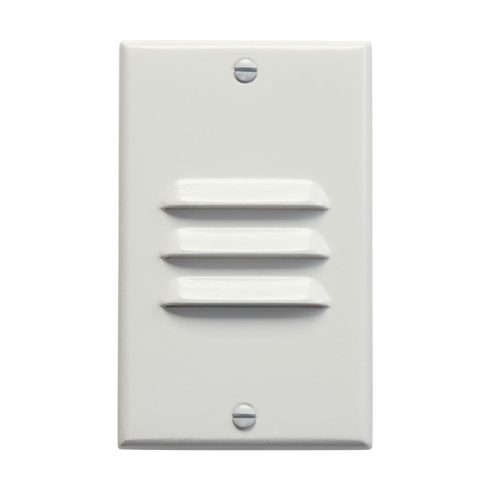 Step And Hall Hardwired 120-Volt White Vertical Integrated LED Stair Light - Super Arbor