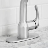Dunning Single-Handle Pull-Out Laundry Faucet with Dual Spray Function in Stainless Spot Resistant - Super Arbor