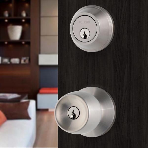Single Cylinder Satin Nickel Combo Set - Super Arbor