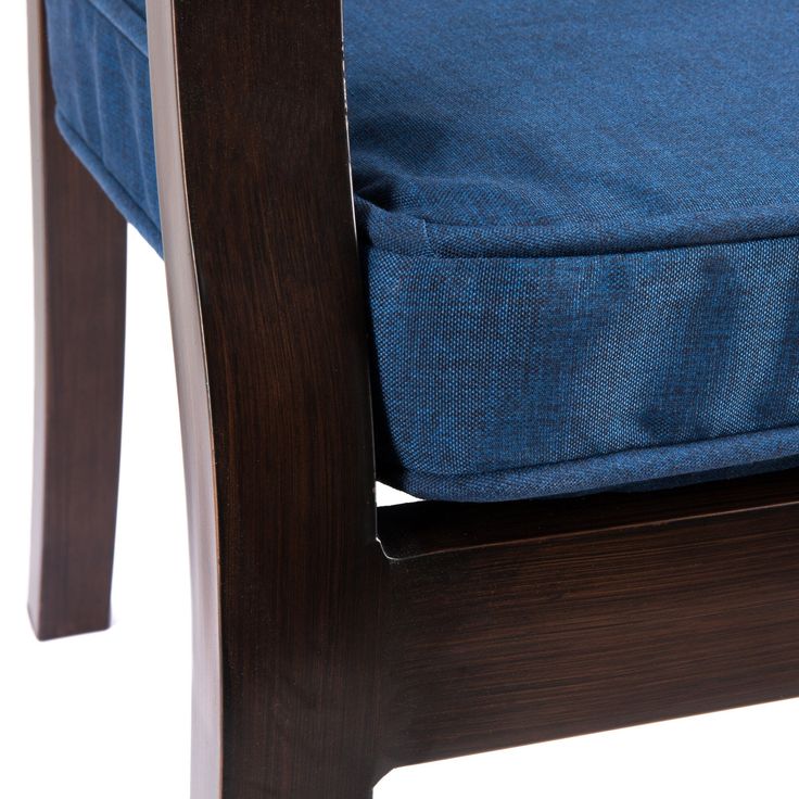 Style Selections Valleydale Texture Blue Seat Pad
