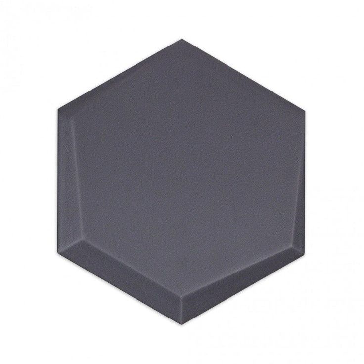 Magen Leveled-Hex Dark Gray Matte Ceramic Hexagon Tile