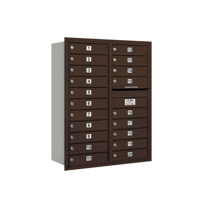 3700 Series 41 in. 11 Door High Unit Bronze Private Rear Loading Bronze 4C Horizontal Mailbox with 20 MB1 Doors - Super Arbor