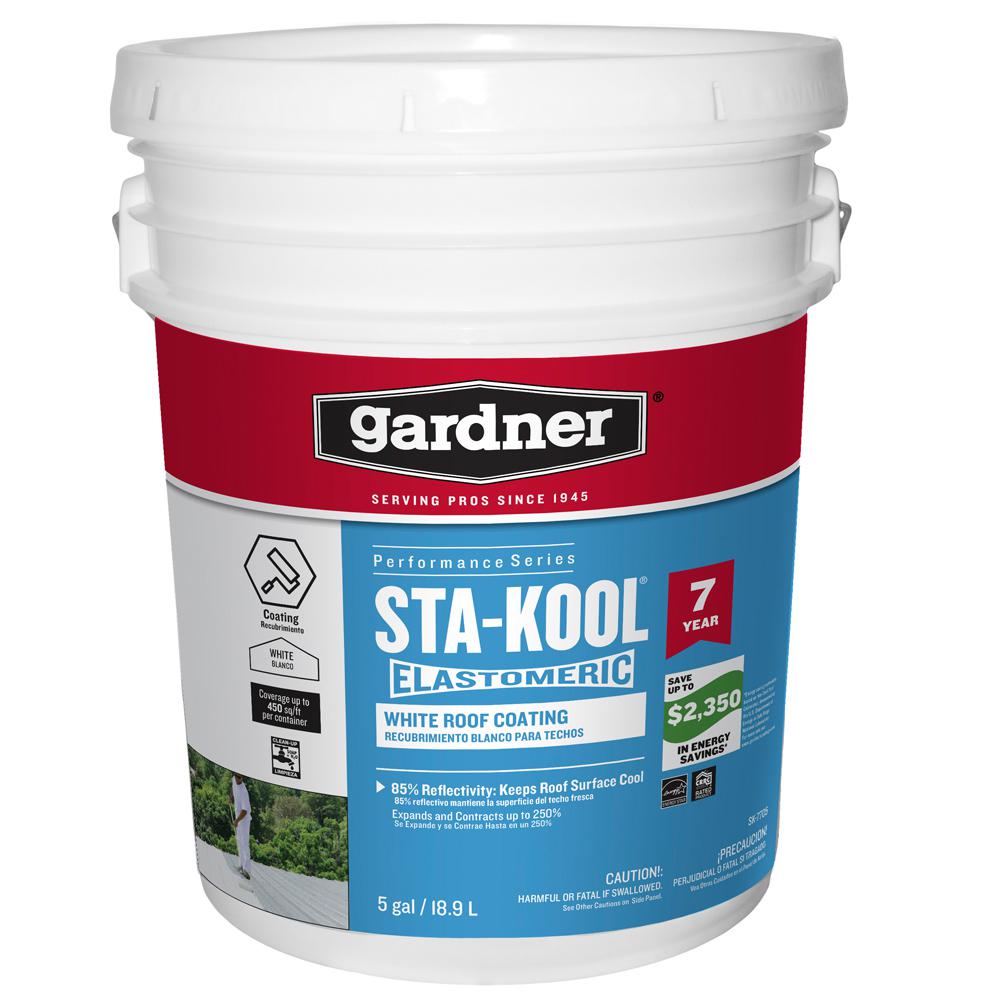 5 Gal. Sta-Kool Elastomeric White Reflective Roof Coating (27-Pallet) - Super Arbor