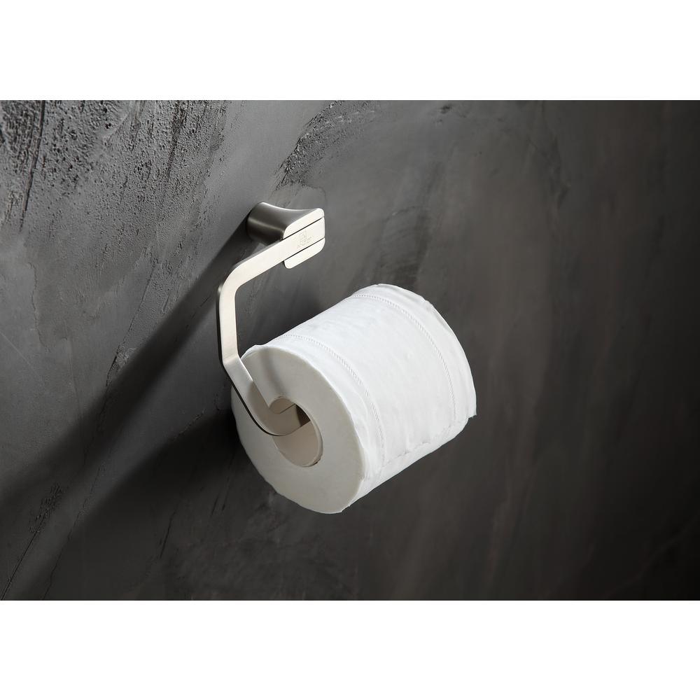 Essence Series Wall-Mount Toilet Paper Holder in Brushed Nickel - Super Arbor