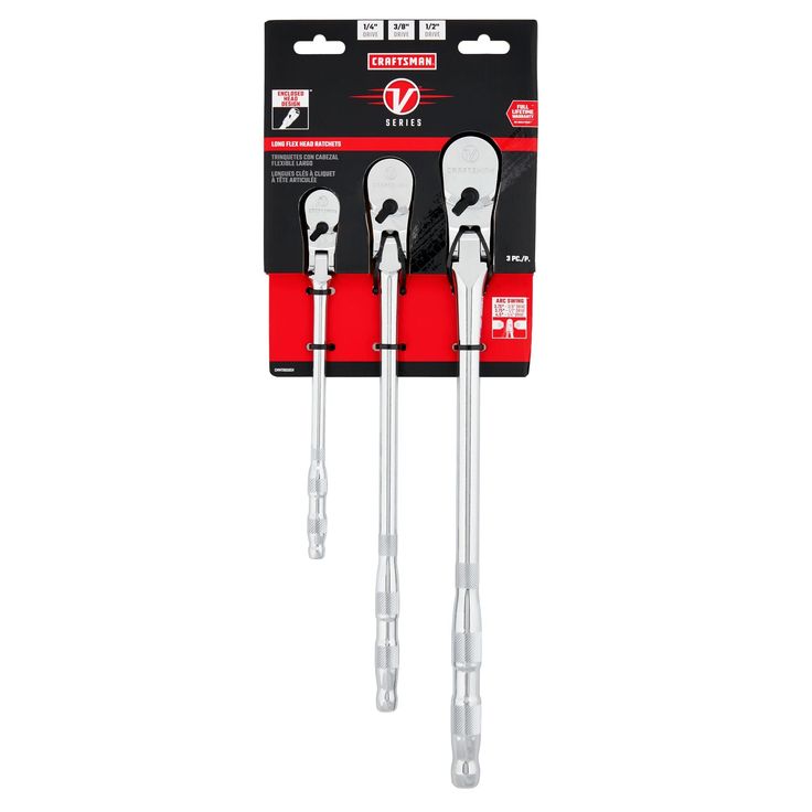 Craftsman V-Series Flex Head Ratchet Set - 1/2, 1/4, and 3/8 in. Drive