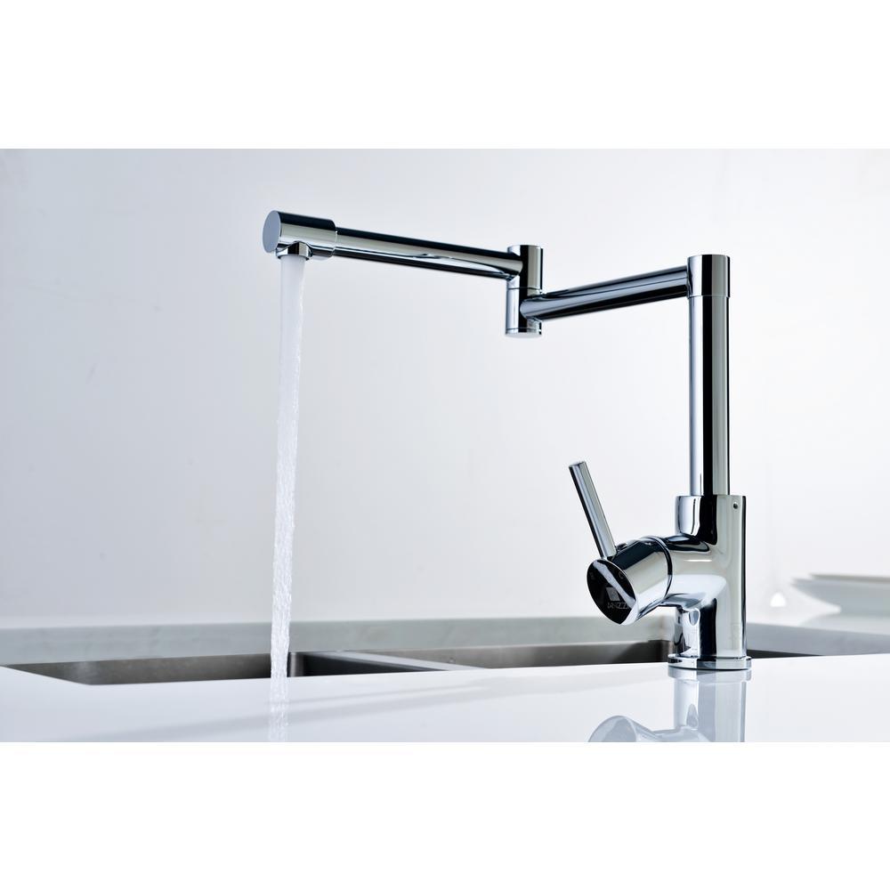 Manis Series Deck-Mounted Pot Filler in Polished Chrome - Super Arbor