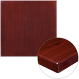 30 in. Round High-Gloss Walnut Resin Table Top with 2 in. Thick Drop-Lip - Super Arbor