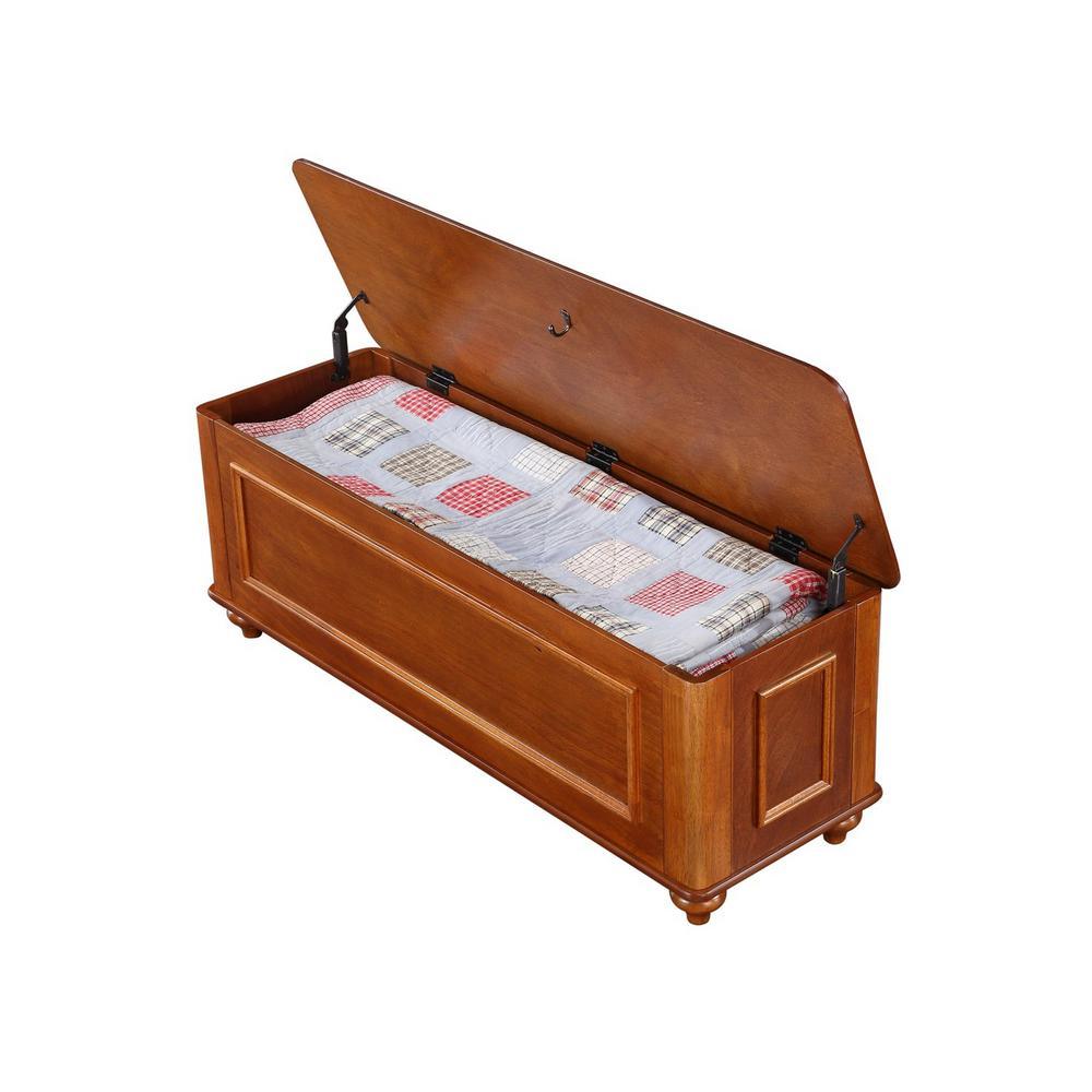 4-Gun Solid Wood Hope Chest Gun Storage in Brown - Super Arbor