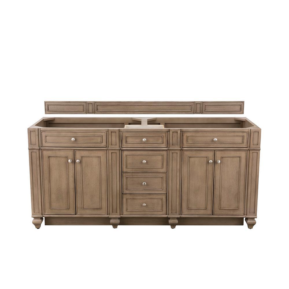 Bristol 72 in. W Bathroom Double Vanity Cabinet Only in Vintage Vanilla - Super Arbor