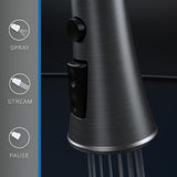 Classic Series Single-Handle Pull-Down Sprayer Kitchen Faucet in Matte Black - Super Arbor