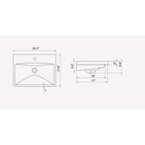 Nameeks Elite Wall Mounted Bathroom Sink in White