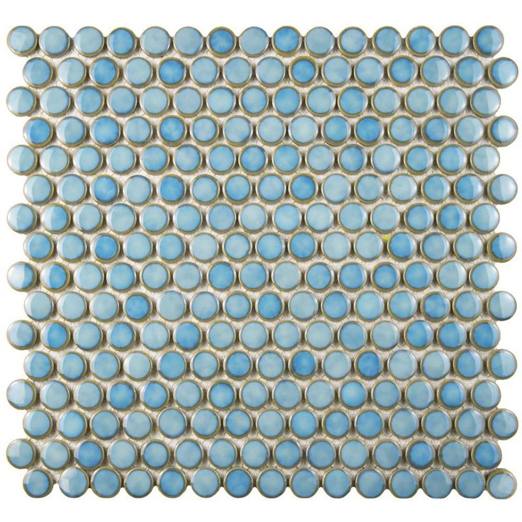 Festival Penny White IV Porcelain Mosaic Tile - 11 x 11